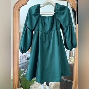 Puff sleeve A line mini dress
